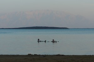Bathing in the Dead Sea